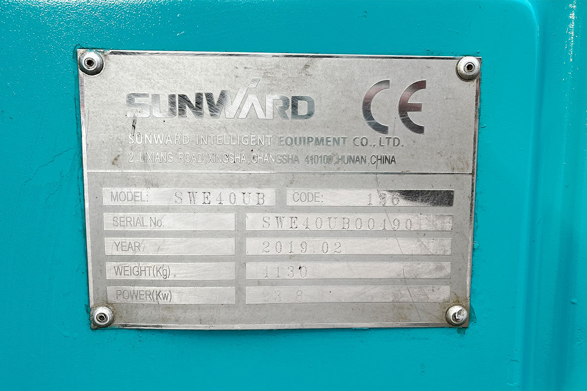 BEGAGNAD - SUNWARD SWE40UB - 4130kg - Kubota