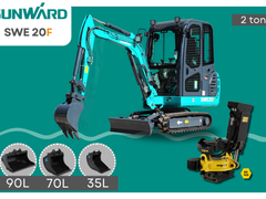 SUNWARD SWE20F - 2 ton - Allt - i - ett erbjudande - SE skoppaket & Engcon tilitrotator - Nykyrka Maskiner