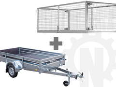 TIKI CS300-LH - Obromsad släpvagn - Totalvikt 750kg - Med galler
