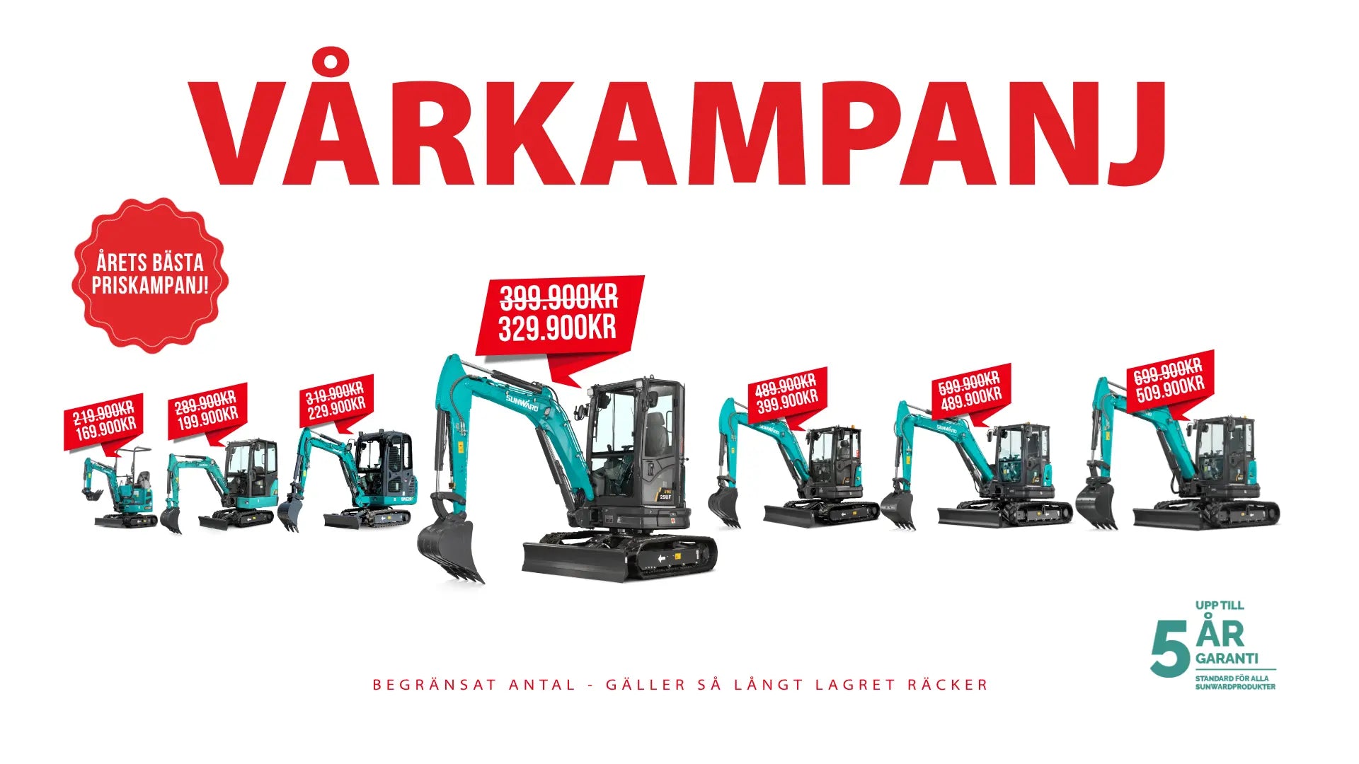 Vårkampanj på grävmaskiner