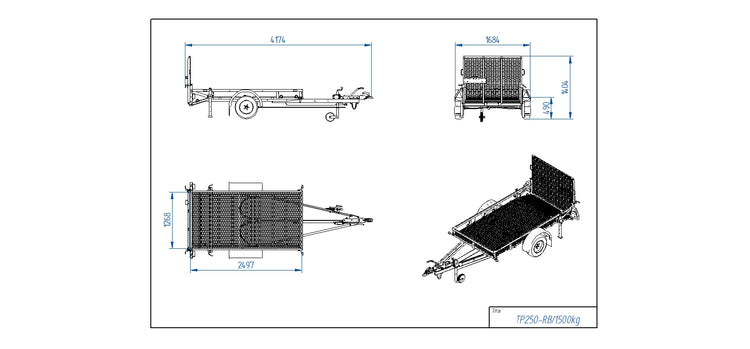 TIKI TP250 RB1500 - Totalvikt 1500kg - Nykyrka Maskiner