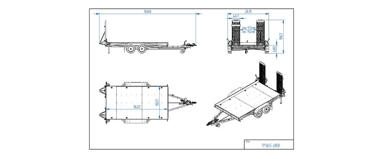 TIKI TP365 DRB - Totalvikt 3500kg - Nykyrka Maskiner