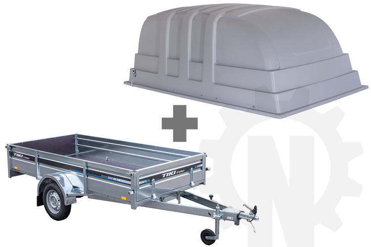 TIKI CS300-LH - obromsad släpvagn - Totalvikt 750kg - Med kåpa - Nykyrka Maskiner